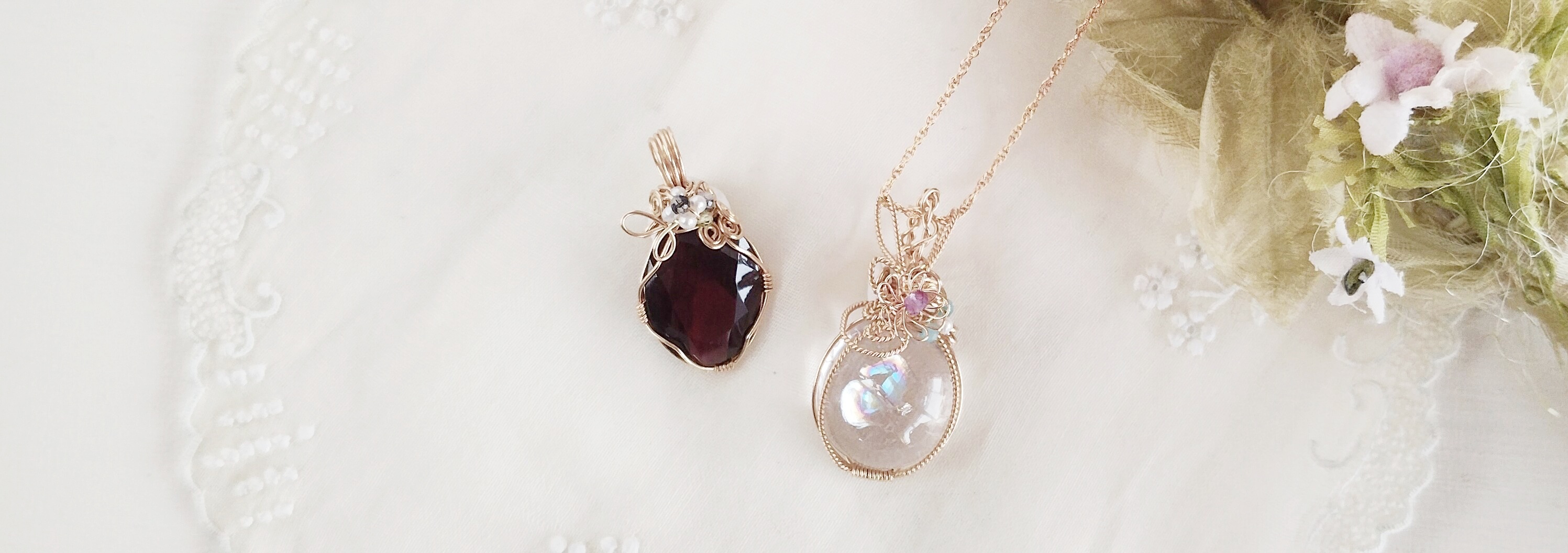 天然石ワイヤージュエリー教室